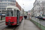 Wien Wiener Linien SL 5 (c4 1316 + E1 4781) XX, Brigittenau, Friedensbrücke am 18.