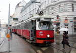 Wien Wiener Linien SL 5 (E1 4799 + c4 1305) IX, Alsergrund, Spitalgasse / Währinger Straße am 17. Februar 2017.