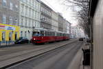 Wien Wiener Linien SL 5 (E1 4730 + c4 1338) II, Leopoldstadt, Nordwestbahnstraße am 16. Februar 2017.