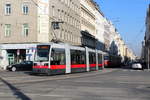 Wien Wiener Linien SL O (A 20) III, Landstraße, Landstraßer Gürtel / Fasangasse am 15. Februar 2017. - Unmittelbar nach dem O-Wagen folgt ein Zug auf der SL 1, der auf dem Weg zum Betriebsbahnhof Favoriten ist.