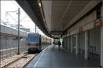 Im Design der zweiten U-Bahn-Ausbaustufe -    Gestalterisch entspricht die 1996 eröffnete U6-Station Handelskai den Stationen der U3.