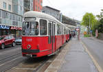 Wien Wiener Linien SL 25 (c4 1317 + E1 4730) XXI, Floridsdorf, Donaufelder Straße (Hst. Carminweg) am 9. Mai 2019.