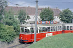 Wien: Die Wiener Straßenbahnen vor 50 Jahren: SL 62 (L4 519) XIII, Hietzing, Lainz, Wolkersbergenstraße am 28.