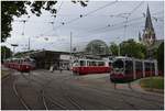 Hochbetrieb bei der Strassenbahn Wien am Westbahnhof.