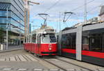 Wien Wiener Linien SL 18 (E2 4324 (Bombardier-Rotax 1990)) Quartier Belvedere / Wiedner Gürtel / Arsenalstraße / Landstraßer Gürtel / Prinz-Eugen-Straße am 10.