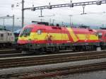 EM-Lok 1116 232 Spanien brachte den EC Vorarlberg von Wien West nach Zrich bis an die Grenze nach Buchs/SG. Buchs am 07.06.08