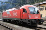 ÖBB 1216 017-4 abgestellt am Bahnhof Brenner/Brennero. Aufgenommen am 02.05.2014