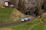 139 310 und 135 fahren den Brenner bei St. Jodock hinunter. 14.4.22