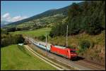 sterreichurlaub 2008 - DB: Die 101 024-8 ist mit ihrem Zug auf dem Weg in Richtung Brenner.