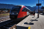 5022 024-1 hält als R 4816 (Kötschach-Mauthen - Villach Hbf), im Bahnhof Hermagor.