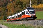 4024 072-2 am 25.Oktober 2020 als S2-Zug 4309 (St. Veit an der Glan - Villach Hbf.)
auf der Rudolfsbahn beim Strecken-Km 359,0.