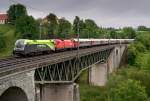 CAT 1116.141 + 1116 mit dem D13117 Moskau - Nizza am Taggenbrunnerviadukt bei St.