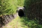 Das westliche Portal des 168 m langen Gerichtsbergtunnels ca.