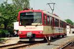 28.06.1997, Österreich, in Bürmoos steht der Triebwagen 48 der SVB nach Trimmelkam