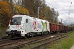 1116.130 (Frontrunner) mit Gterzug in Wartberg im Mrztal am 31.10.2013.