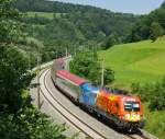 1116 250 warb im in den Jahren 2008-2011 für die Feuerwehr,
und wurde von mir am 15.07.2009 vor dem OEC 255 von Wien Südbahnhof nach Graz 
bei Bruck/Übelstein fotografiert.