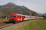 Steuerwagen 80-73 109 als Intercity bei Frohnleiten am 15.11.2016.