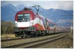 1116 249  Ski Austria railjet  auf der Fahrt von Wien Hbf nach Villach. 
St Lorenzen 27_02_2016