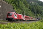 1116 225 (ÖFB) als RJ533 beim Galgenbergtunnel bei St.Michael am 30.06.2016.