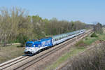 CD 380 017 'Kometa Express' brachte am 16.04.2019 den EC 103 nach Wien Hbf. Die Aufnahme entstand bei Strasshof an der Nordbahn.