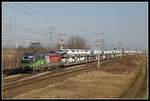 193 284 mit Güterzug bei Götzendorf am 5.02.2019.