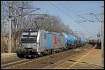 193 811 mit Güterzug in Lanzendorf - Rannersdorf am 27.02.2019.