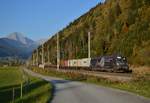 1116 158 ist mit einem gemischten Güterzug am 13.10.2018
in Selzthal eingefahren!