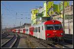 Steuerwagen 80-73 022 fährt am 31.01.2019 als Wendezug in den Bahnhof Kirchdorf an der Krems ein.