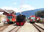 Hohe Betriebs in Bahnhof Murau Stolzalpe am 19.07.2018.