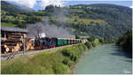 Die ex SKGLB 22 (Aquarius C) Heeresfeldbahnlokomotive HF210E gebaut 1939 von Borsig, fährt auf der Pinzgau Lokalbahn von Zell am See nach Krimml.
Niedersill 20_6_2018