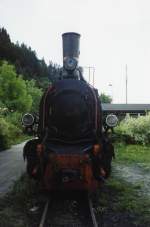 Dampflok 399.01 von vorne Abgestellt ohne Revision 2002 in Tischlerhusel auf der Pinzgaubahn.