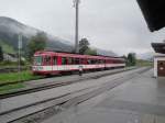 Zwei Triebwagen in Mittersill auf der Fahrt nach Bramberg; 31.8.10