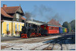 764-411R der Stainzer Bahn am 12.8.18 auf der Fahrt von Preding nach Stainz bei der Einfahrt in ihren Zielbahnhof. 