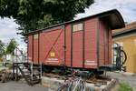 Souvenierwaggon der Stainzer Lokalbahn im Bahnhof Stainz, 04.08.2019  