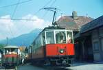 Stubaitalbahn__Zugkreuzung mit Tw 2 im Bhf. Mutters.__10-08-1972
