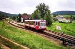 5090.005 bei der Ausfahrt aus Steinbach-Gro Pertholz (21. August 1998)