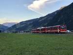 Zillertalbahn kurz vor dem Endbahnhof Mayrhofen am 12.10.17.