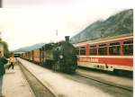 Dampfzug der Zillertalbahn im Mai 1998 in Jenbach.