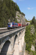 1116 Tandem mit der  Night-Jet  1116.195 an der Zugspitze befahren mit einen G.Z.