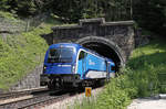 1216.249 verlässt mit RJ-71 den Gamperl-Tunnel zwischen Klamm/Sch.