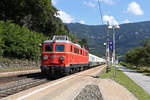 Der aus 15 Wagen bestehende MAV-S.Z.-14373 fährt mit 1110.505 am 16.7.17 durch die Hst.Küb.