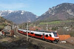 4744.051 fährt als Reg.nach Mürzzuschlag am 7.4.18 bei Payerbach/R.