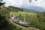 193.203+204 fahren mit dem Stante-Container-GAG bei Eichberg bergwärts. 10.6.18