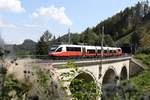 Gegenlichtstimmung am Kartnerkogel-Viadukt mit 4023.011 als Reg.