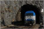 Adria Transport Diesellok 2016 920 beim Verlassen des Weinzettelwandtunnels nahe Breitenstein. 
10.3.2012

