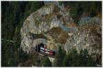 Auf der Fahrt von Semmering nach Payerbach, fhrt dieser Talent auch durch den 13,82m langen Kleinen Krausel Tunnel.