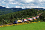 Wolkenlotto am Zauberberg war der Motto des 25.08.2014, als 1116.077 Galileo-Michelangelo mit dem EC 158 bei Eichberg vorbeikam. 