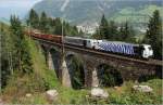 Zebra x 2 (Lokomotion und Railpool) am 5. September 2012 auf dem Weitmoser Viadukt in Bad Hofgastein. 