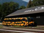 NSBB 1 kommt an, Bahnhof Puchberg, am 19. 08. 2011. 