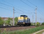 CargoServ Diesellok 1504.02  ist am 25.04.2009 bei Oftering  unterwegs gewesen.